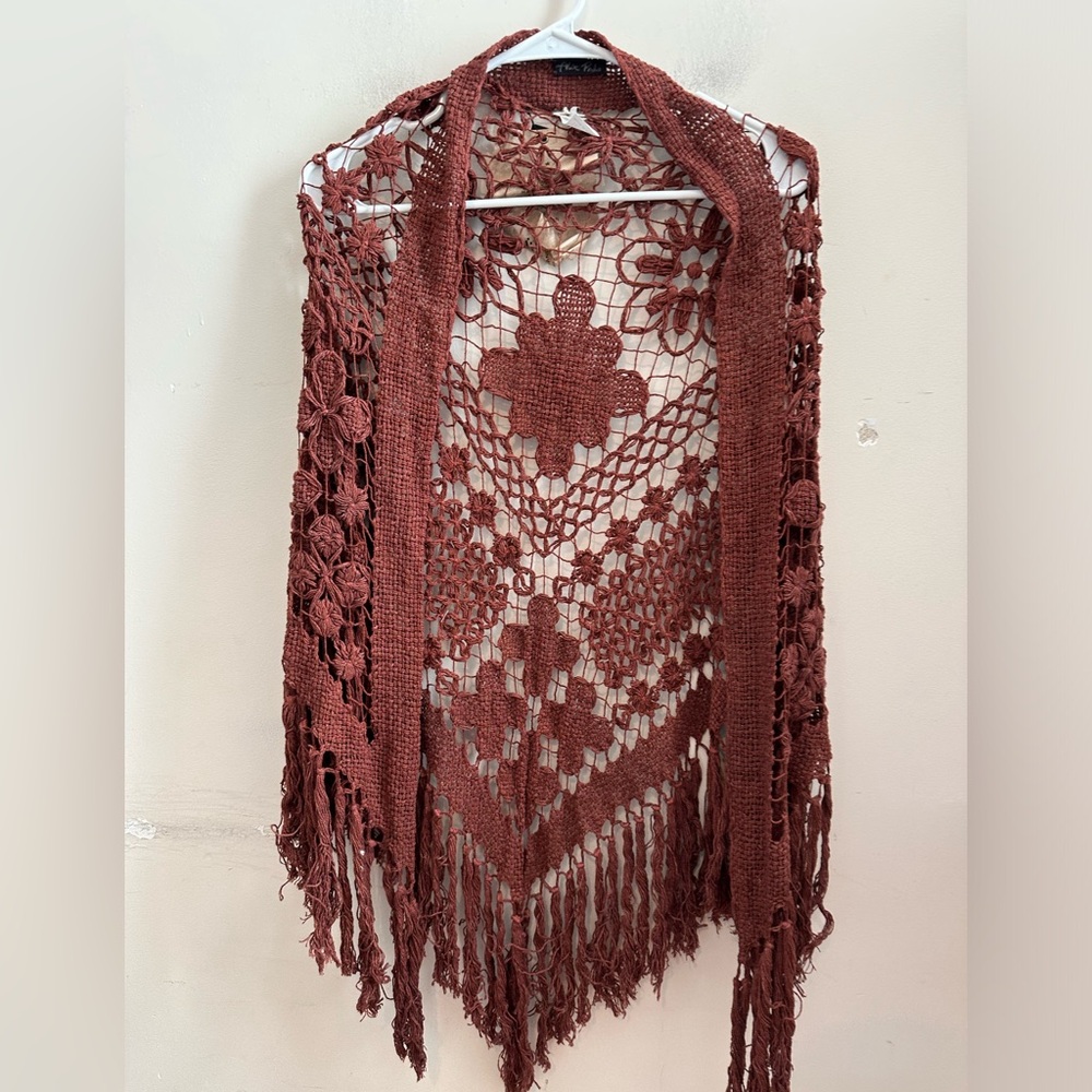 alix pinho crochet cardigan Women’s One Size Brown